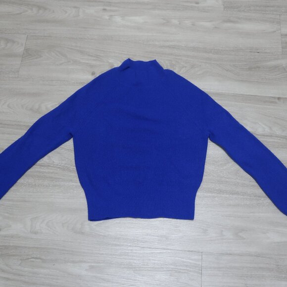 H&M Cashmere Royal Blue Mockneck S EUC - Picture 1 of 5